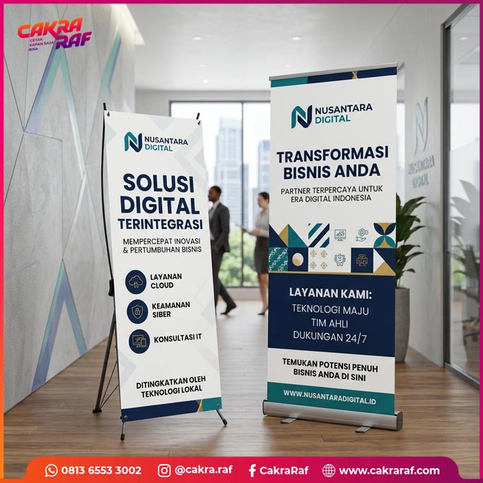 Perbedaan Roll Up Banner dan X Banner